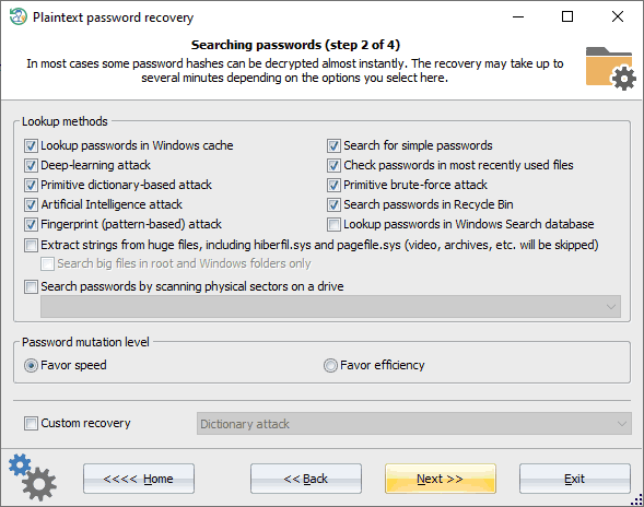 Searching and recovering lost Windows passwords