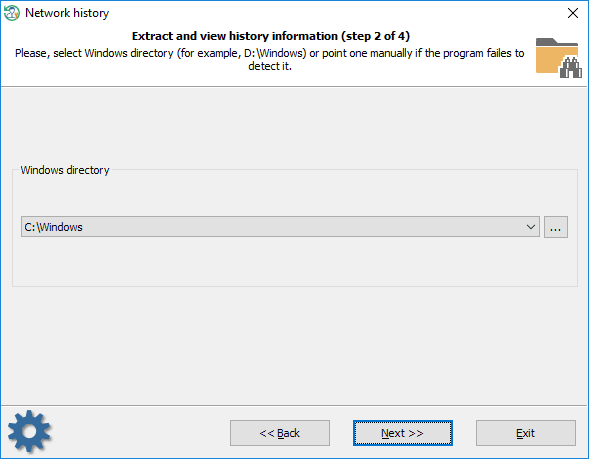 Extract and view network installation/connection history