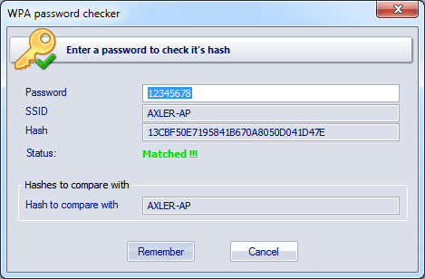 Manual WPA password check